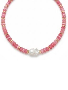 NWT ⚜️💖⚜️ MACRAE & Co. Beaded Pink Necklace with Pearl Accent